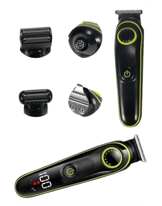 Saç Sakal Şekillendirici Tıraş Makinesi 5 Başlıklı Paslanmaz Çelik Bıçaklı Unısex