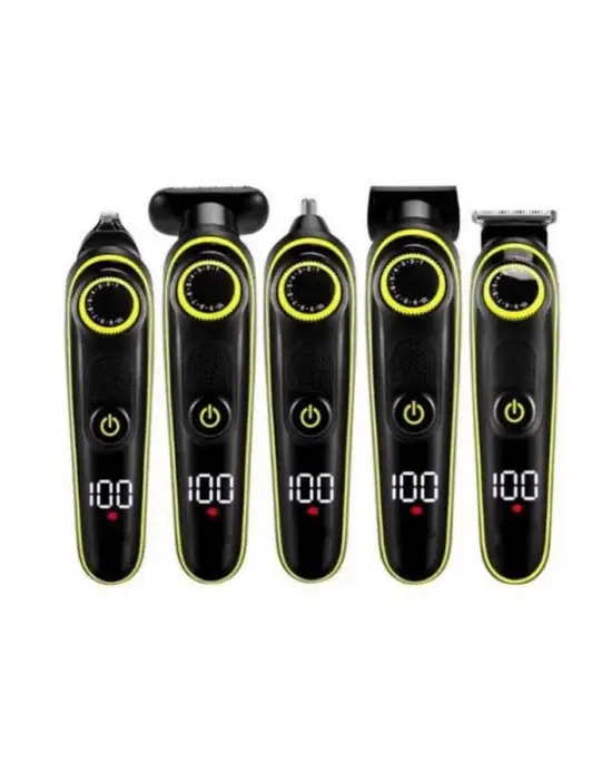 Saç Sakal Şekillendirici Tıraş Makinesi 5 Başlıklı Paslanmaz Çelik Bıçaklı Unısex