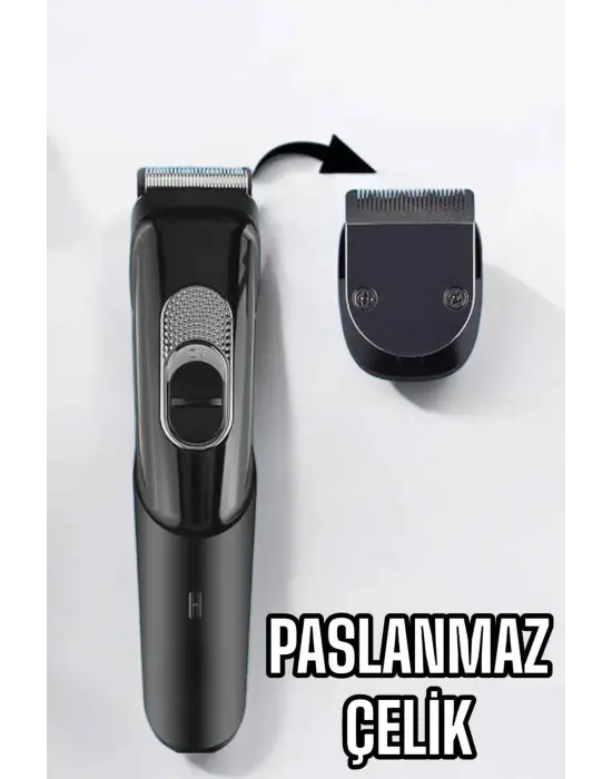 Saç Sakal Vücut Şarjlı Kablosuz Tıraş Makinesi Profesyonel Paslanmaz Çelik