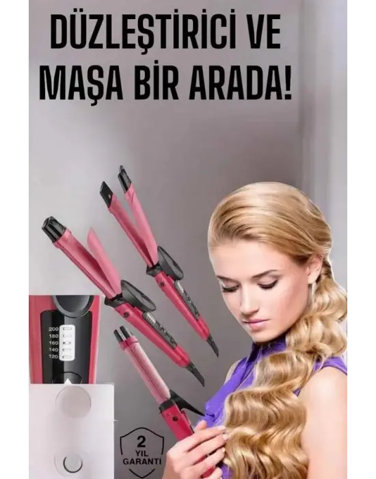 Saç Şekillendirici Düzleştirici Ve Maşa Isı Ayarlı