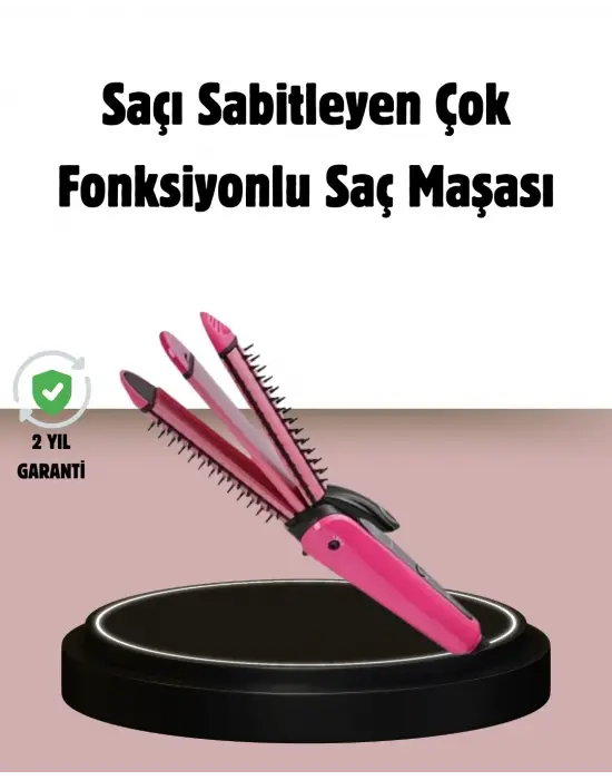 Saç Şekillendirici Maşa Ve Düzleştirici 2’si 1 Arada