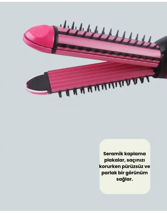 Saç Şekillendirici Maşa Ve Düzleştirici 2’si 1 Arada