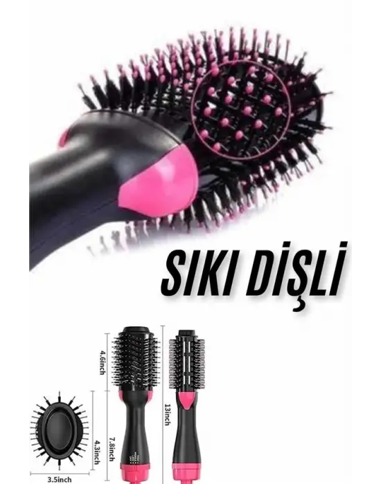 Saç Şekillendirici Ve Saç Düzleştirici Fön Tarağı Tarak Fırça 1200w Saç Kurutma