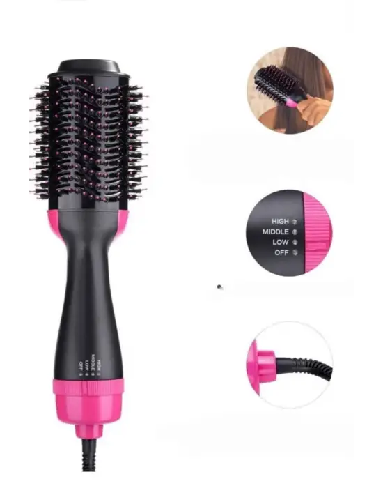 Saç Şekillendirici Ve Saç Düzleştirici Fön Tarağı Tarak Fırça 1200w Saç Kurutma