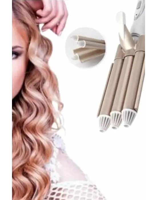 Saç Şekillendirici Wag Maşa Üçlü Yüksek Isı Ayarlı Seramik Kaplama