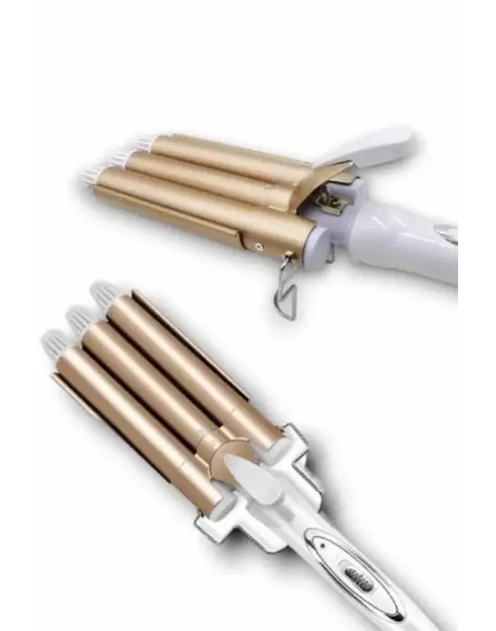 Saç Şekillendirici Wag Maşa Üçlü Yüksek Isı Ayarlı Seramik Kaplama