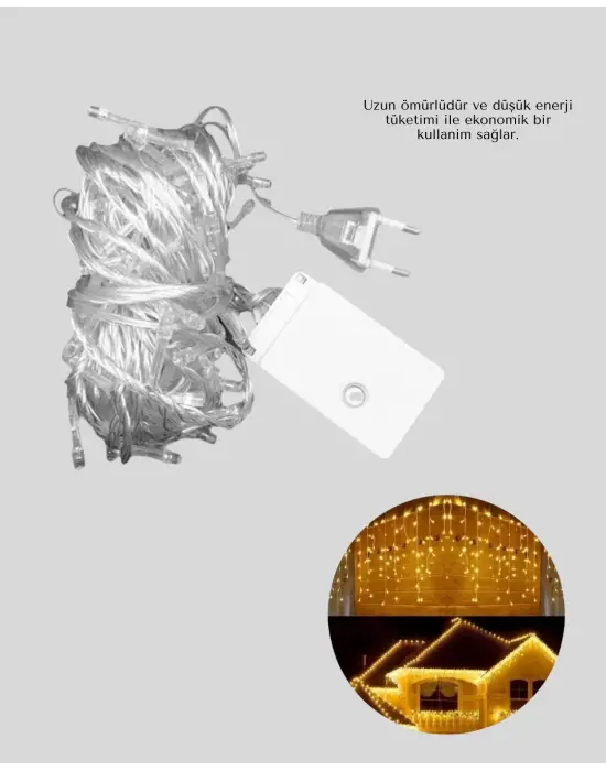 Saçaklı 4 Metre Perde Led