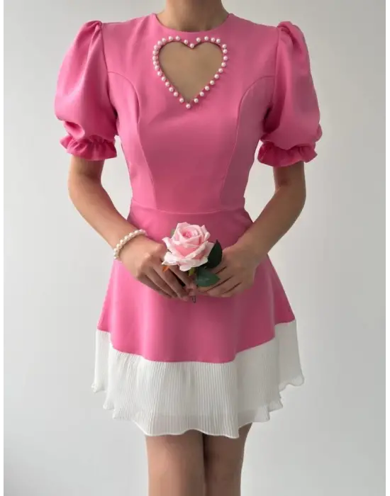 Safe Kalp Detaylı Elbise