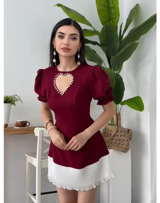 Safe Kalp Detaylı Elbise