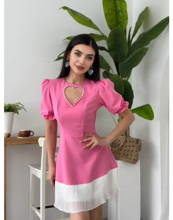 Safe Kalp Detaylı Elbise