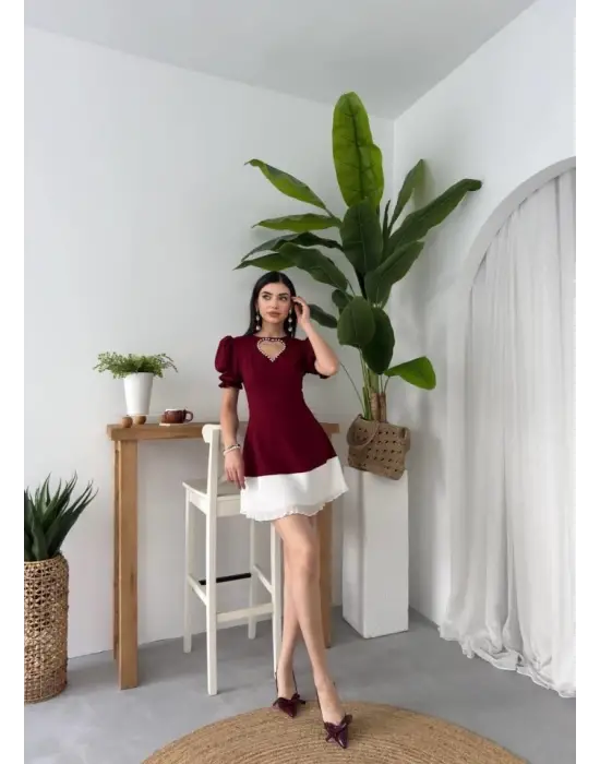 Safe Kalp Detaylı Elbise