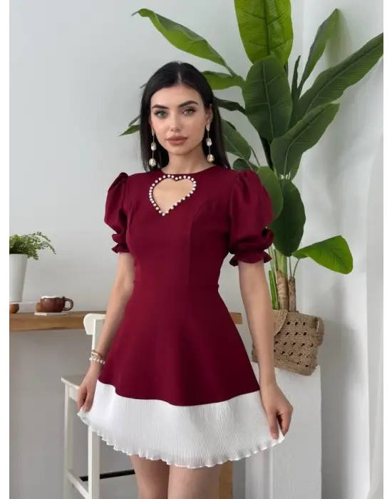 Safe Kalp Detaylı Elbise