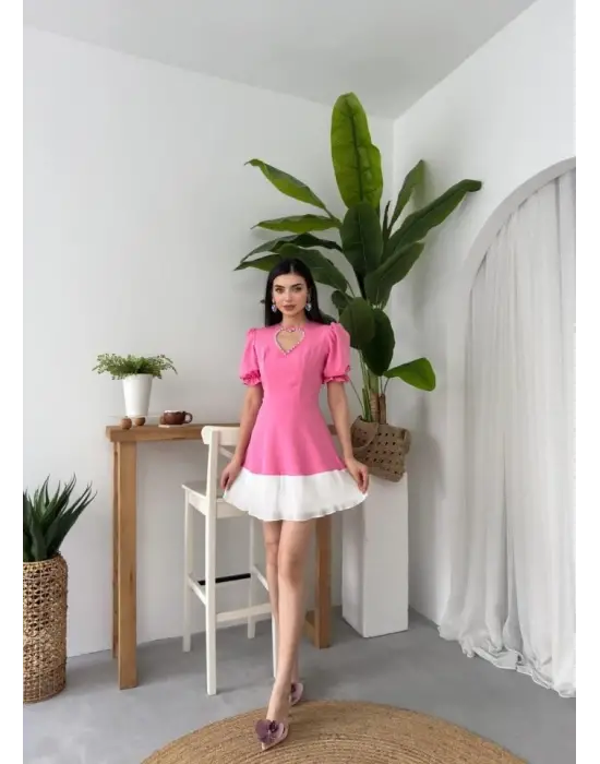 Safe Kalp Detaylı Elbise