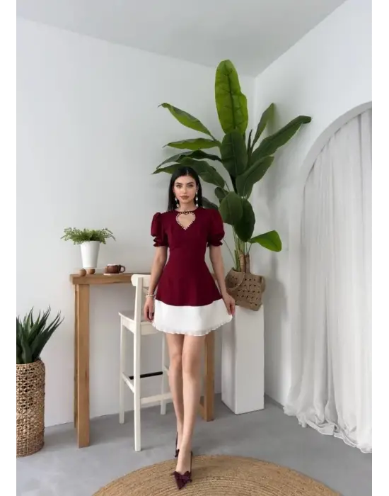 Safe Kalp Detaylı Elbise