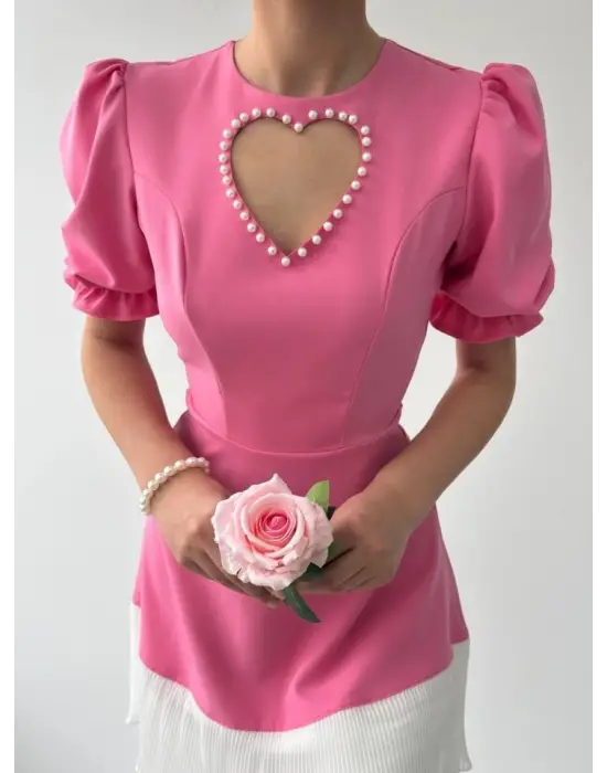 Safe Kalp Detaylı Elbise