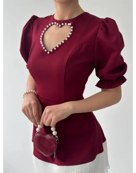 Safe Kalp Detaylı Elbise