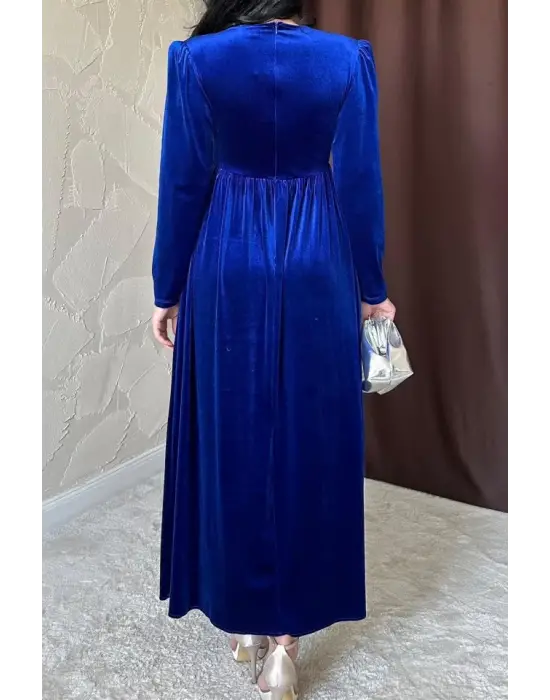 Omarı Göğüs Altı Taşlı Elbise Modelleri