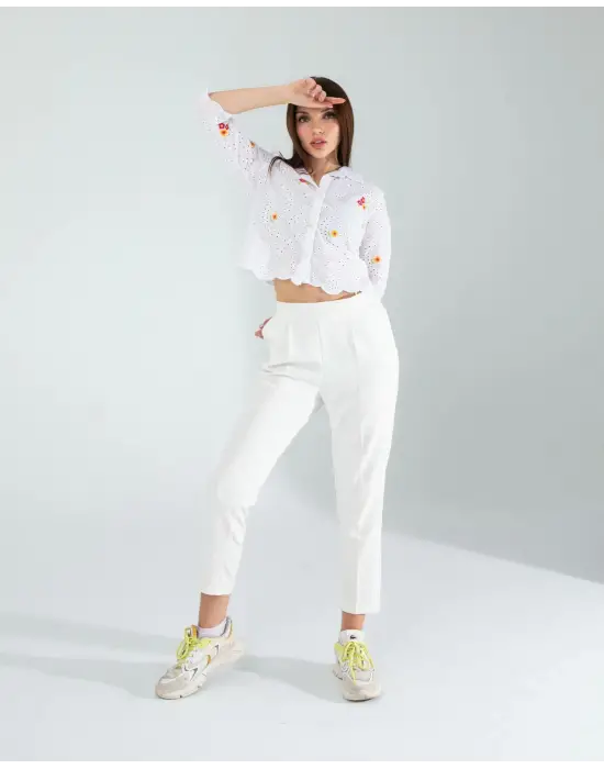 Lüks Nakışlı Fisto Gömlek