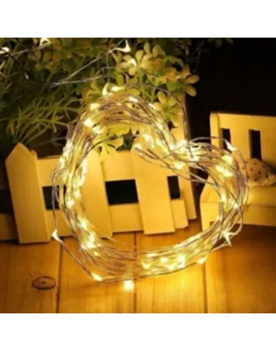 Sarı Peri LED Flaşlı Işık – 3 Metre Dekoratif Oda ve Organizasyon Aydınlatması