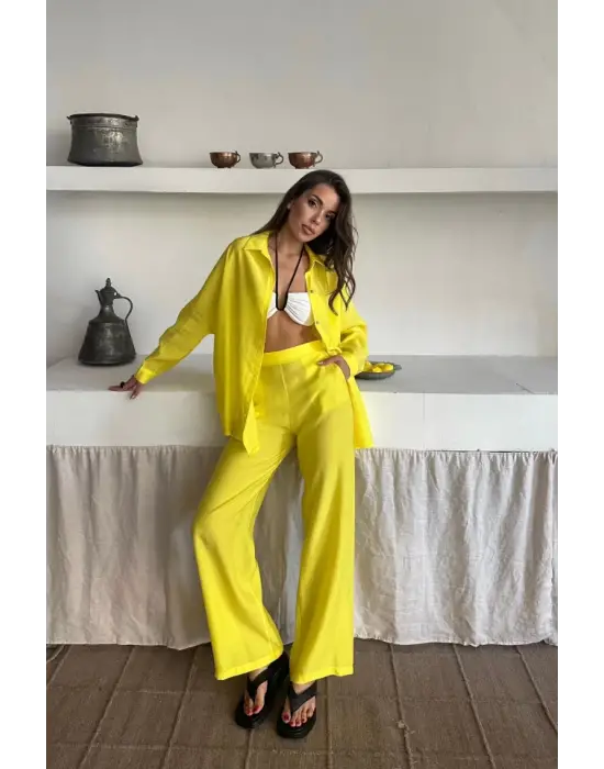 Omarı Rahat Kumaşı ve Şık Tasarımıyla Takım Elbise - Sarı