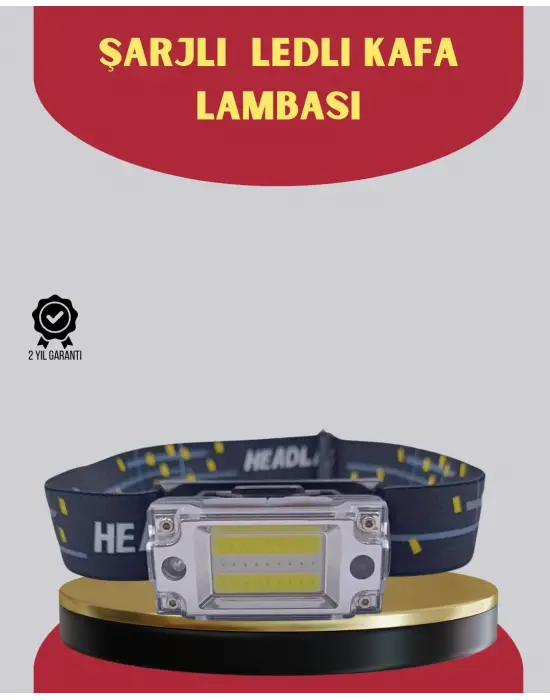 Şarj Edilebilir Led Kafa Feneri 215 Lümen Xpe Cob Güçlü Aydınlatma