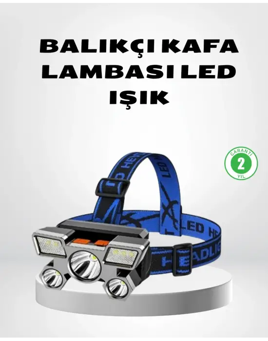 Şarj Edilebilir Led Kafa Feneri – 4 Işık Modu, Ipx5 Su Geçirmez, Hareket Sensörlü