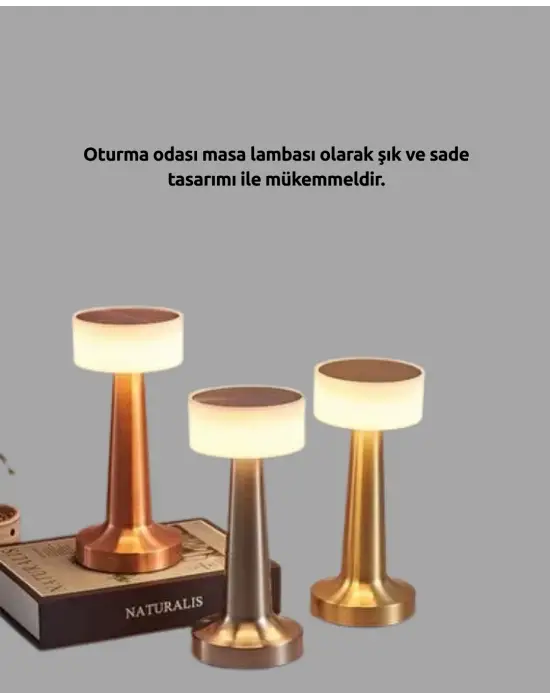 Şarj Edilebilir Led Masa Lambası – Usb Girişli, Metal Yapı
