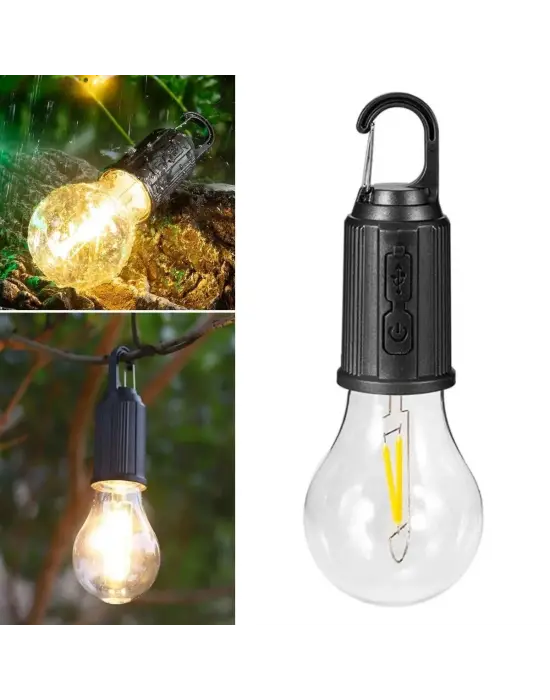 Şarj Olabilen 3 Farklı Mod Ledli Kendiliğinden Asma Kancalı Kamp,dış Cephe Lambası