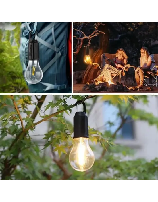 Şarj Olabilen 3 Farklı Mod Ledli Kendiliğinden Asma Kancalı Kamp,dış Cephe Lambası