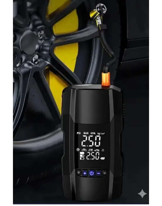 Şarjlı 10.000 Mah Akıllı Dijital Lastik Şişirme Pompası | 150 Psı | 12v Akü Şarj Takviyeli
