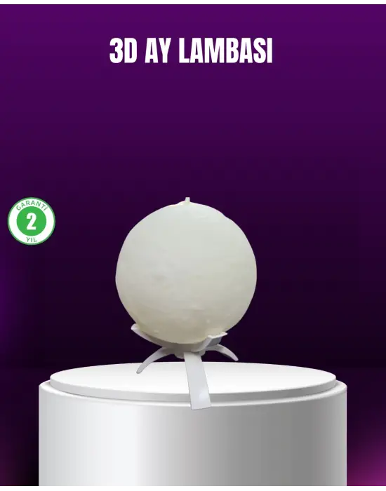 Şarjlı 3d Baskılı 16 Renk Ay Lambası  Stand