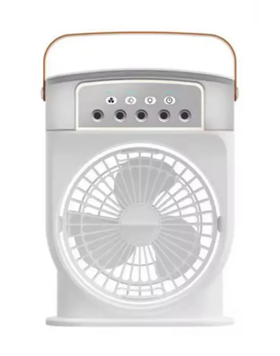 Şarjlı 600 Ml Su Hazneli Taşınabilir Masaüstü Vanilatör  Güçlü Fan Ve 2000 Mah Pil Beyaz