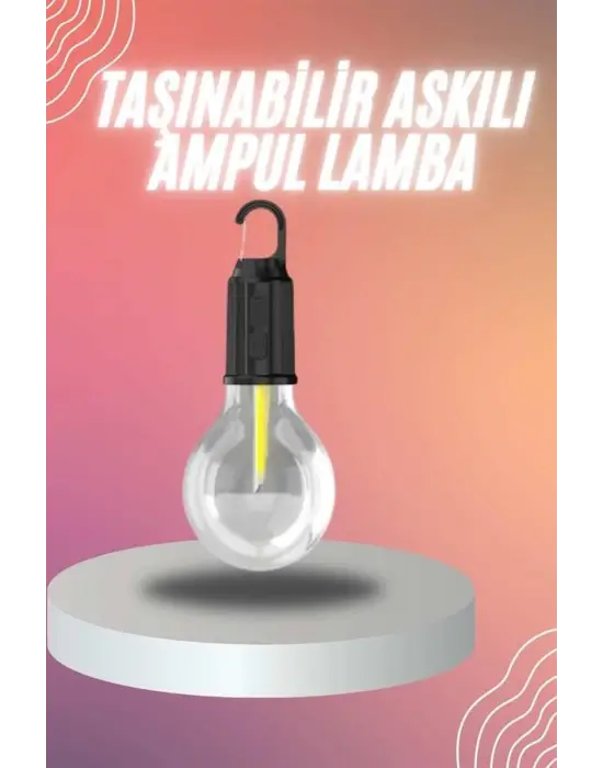 Şarjlı Dekoratif Kamp Lambası Askılı Ampul Led Işık Type-c Girişli