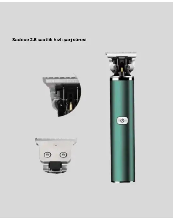 Şarjlı Erkek Tıraş Makinesi – 180 Dakika Pil Ömrü, 2.5 Saat Hızlı Şarj, Usb Ve Powerbank Uyumlu