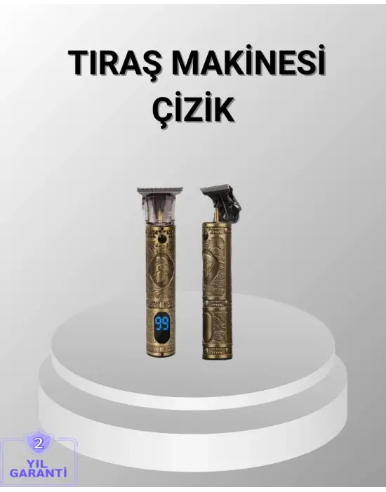 Şarjlı Kablosuz Tıraş Makinesi – 1800 Mah Batarya, Uzun Pil Ömrü, Profesyonel Sessiz Motor