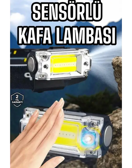 Şarjlı Kafa Feneri Suya Dayanıklı Ayarlanabilir Kamp Feneri