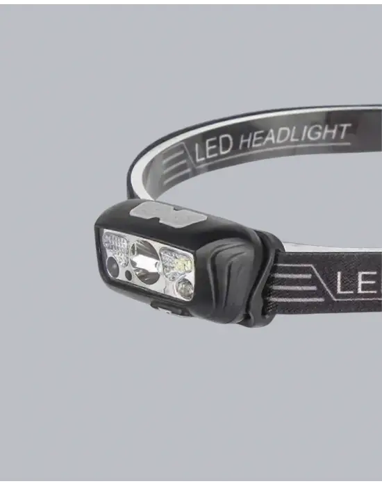 Şarjlı Led Kafa Feneri | 4 Modlu Akıllı Sensörlü Far | Su Geçirmez Ipx5 Kamp Ve Balıkçı Lambası