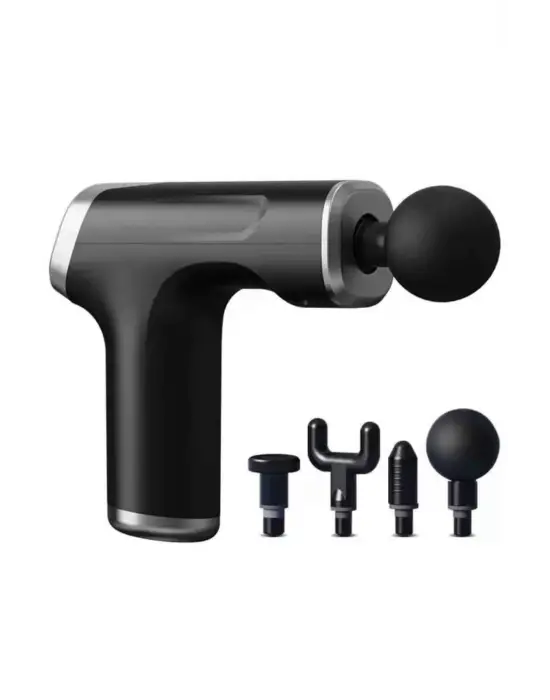 Şarjlı Masaj Tabancası 4 Başlıklı Mini Masaj Tabancası Ve Masaj Aleti