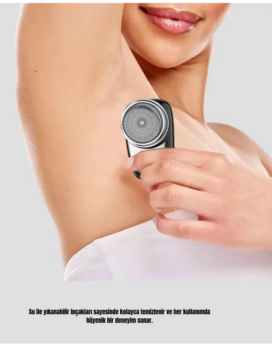Şarjlı Mini Tıraş Makinesi – Hassas Ciltlere Uygun, Su İle Yıkanabilir, Kompakt Tasarım