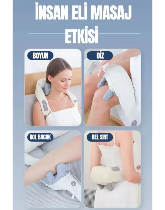 Şarjlı Ovmalı Isıtmalı Masaj Aleti Insan Eli Yoğurma Hissi