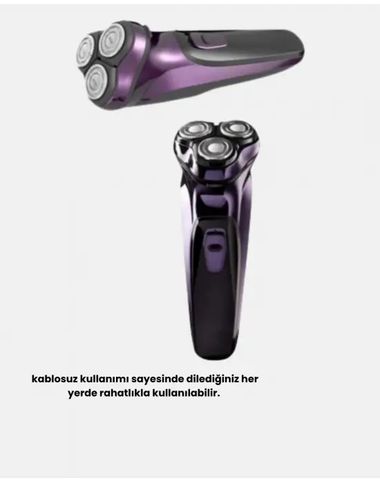 Şarjlı Saç Ve Sakal Tıraş Makinesi Kablosuz Kompakt Tasarımlı