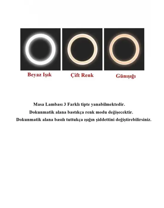 Şarjlı Sarı Ve Beyaz Renk Masa Lambası  Wt-005