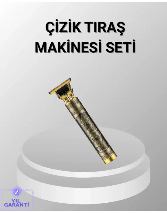 Şarjlı T Bıçaklı Saç Ve Sakal Tıraş Makinesi – 3 Başlıklı, Güçlü Motorlu, 2 Saat Kullanım