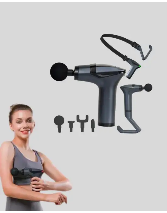 Şarjlı Taşınabilir 3in1 Titreşimli Masaj Aleti Esneme Bantlı