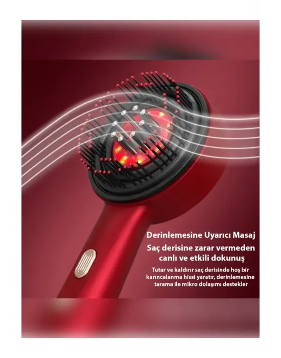 Omarı Titreşimli Saç Masaj Fırçası ve Bakım Yağı Haznesi