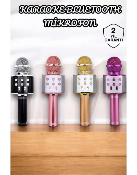 Şarjlı Ve Uzun Pil Ömürlü Karaoke Mikrofon Usb Bellek Destekli, Profesyonel Ses