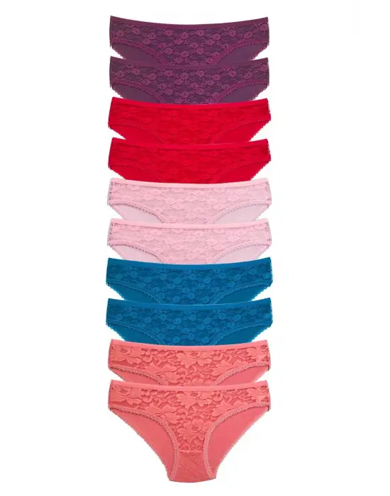 Omarı Şeffaf Dantel Detaylı Kadın Slip Külot SetiSEO Uyumlu Başlık