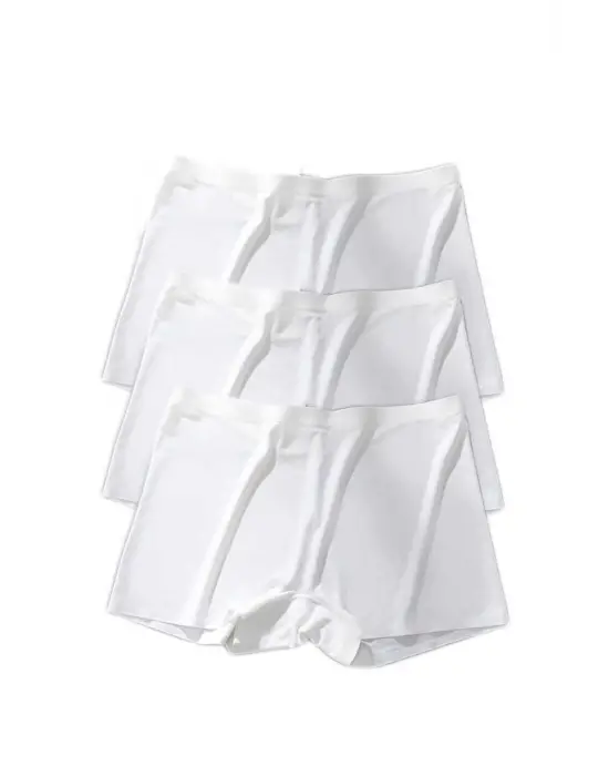 Omarı Görünmez İz Yapmayan Kadın Mini Şort Boxer - Beyaz