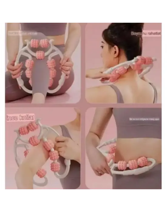 Selülit Masaj Aleti 9 Tekerlekli Lenf Drenaj Rulosu