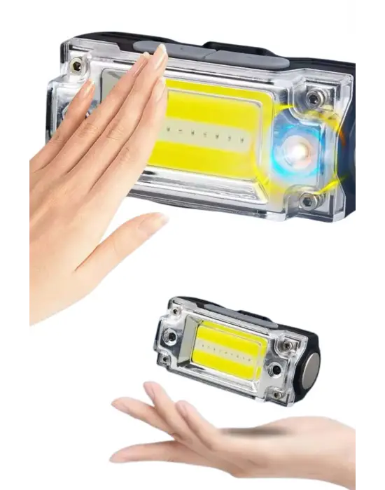 Sensörlü Kamp Lambası Ayarlanabilir Kafa Lambası Kafa Bantlı